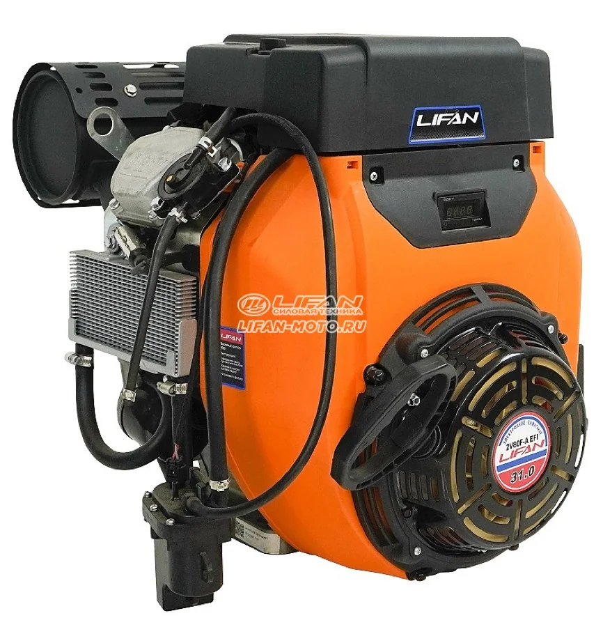 Двигатель LIFAN 31 л.c. 2V80F-A ЕCC с катушкой освещения, 12В 20А 240Вт + РУЧНОЙ СТАРТЕР