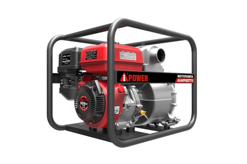 A-iPower Мотопомпа бензиновая для сильно загрязненной воды AWP80TX арт. 30331, диам. част 30